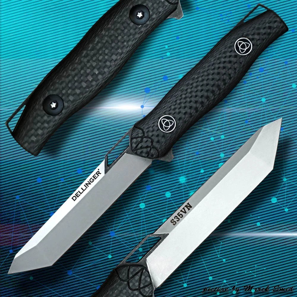 foto Profesion�ln� outdoorov� n�� Dellinger Attack Tanto, ocel S35VN & karbon